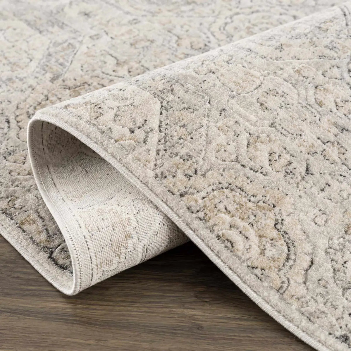 Oriental Area Rug in Moroccan Farmhouse Style, Machine-Woven