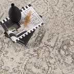 Oriental Area Rug in Moroccan Farmhouse Style, Machine-Woven