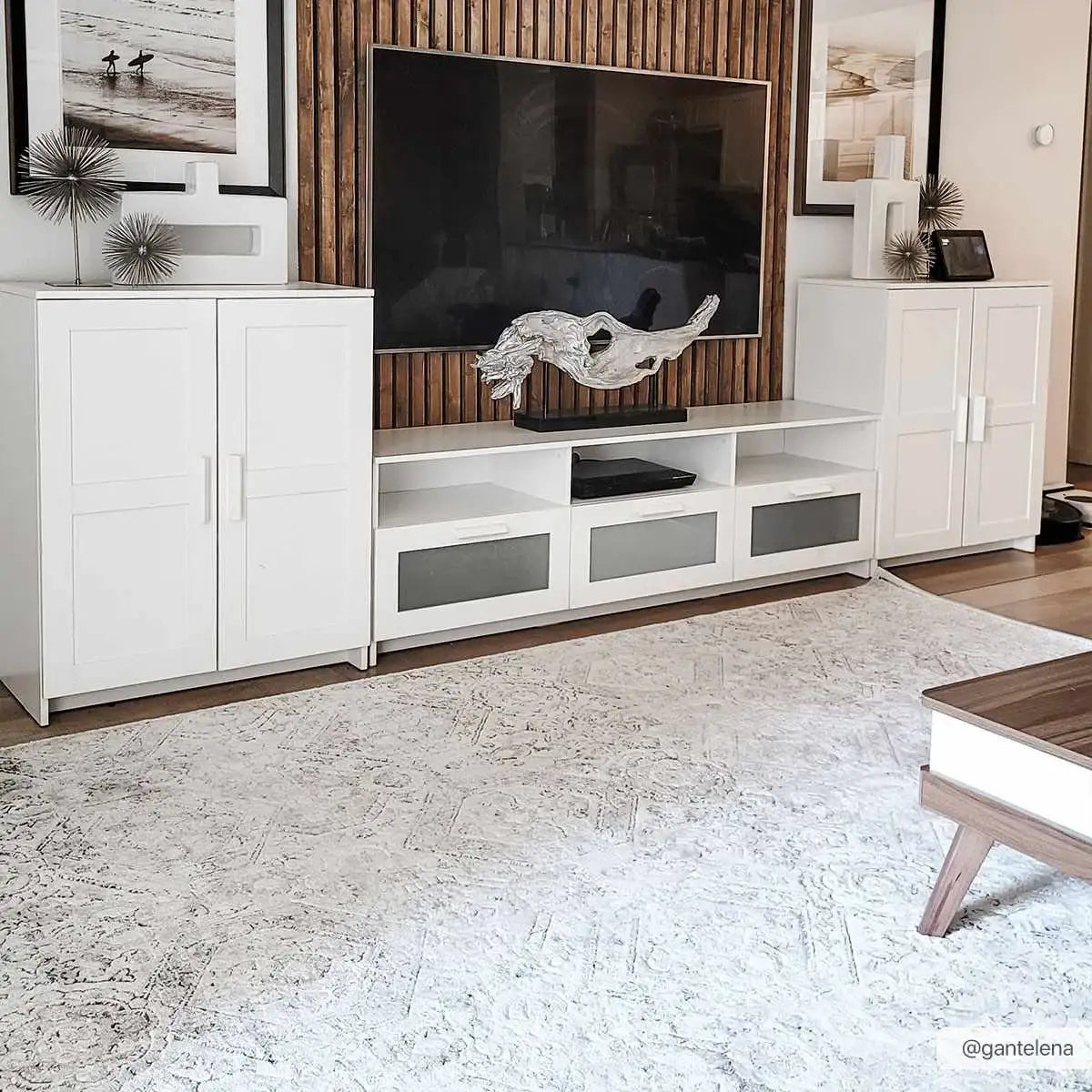 Oriental Area Rug in Moroccan Farmhouse Style, Machine-Woven