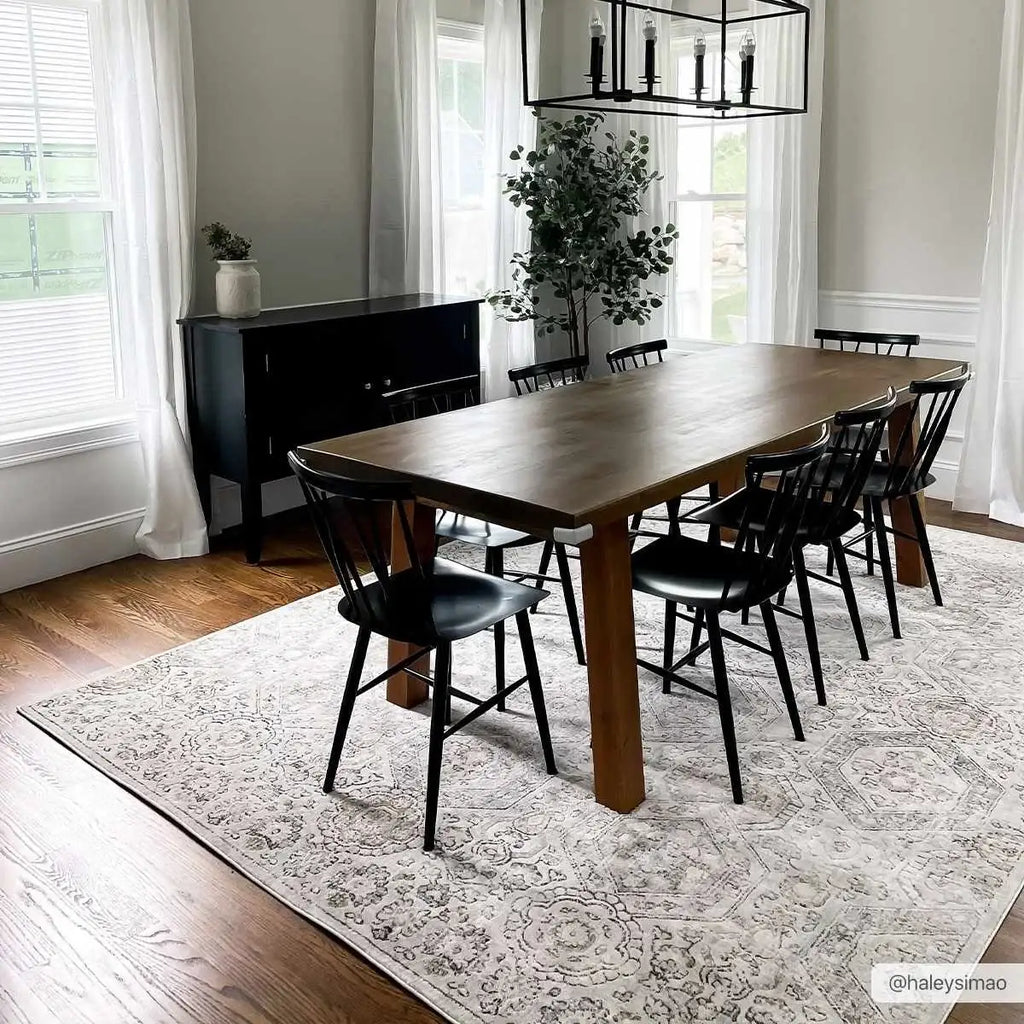 Oriental Area Rug in Moroccan Farmhouse Style, Machine-Woven