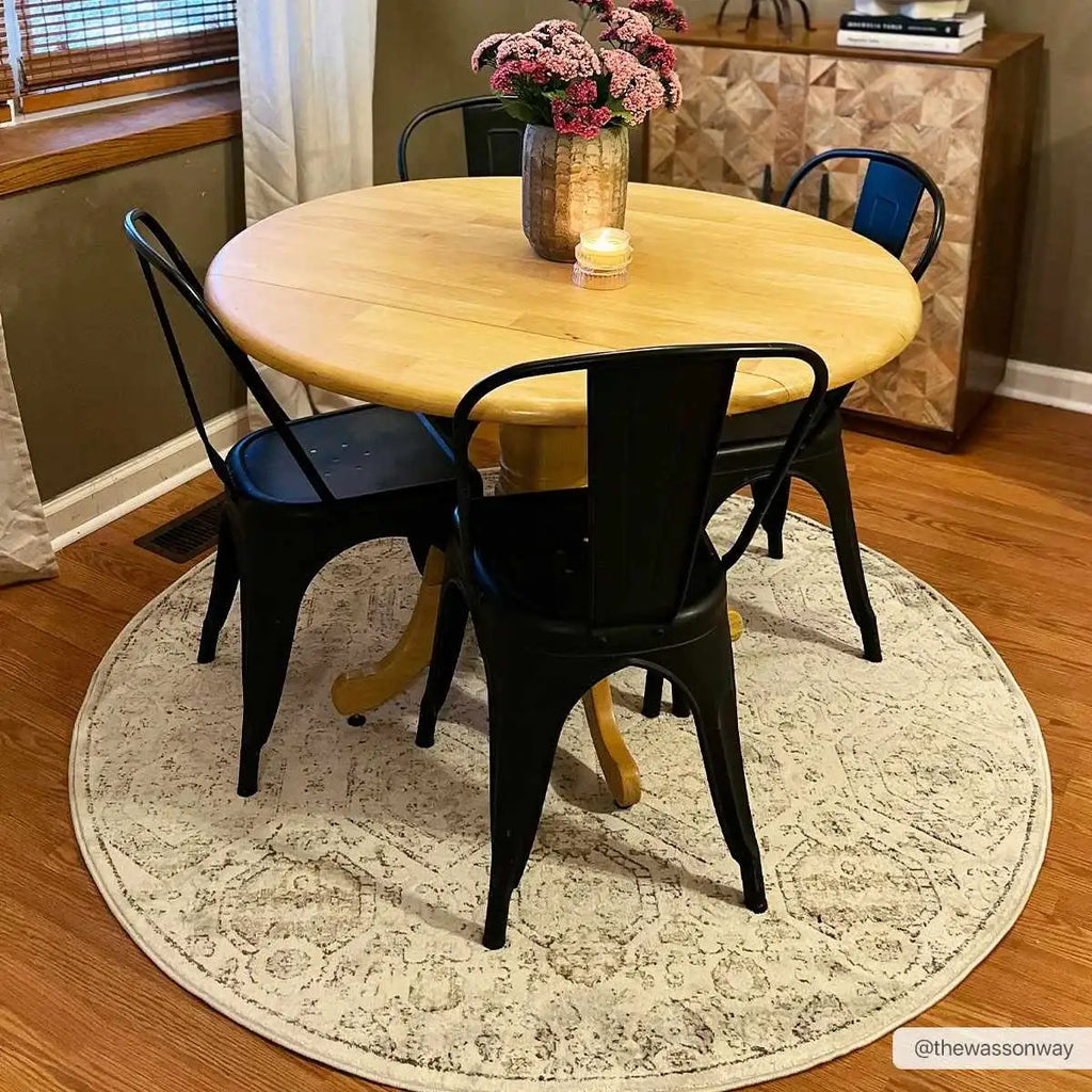 Oriental Area Rug in Moroccan Farmhouse Style, Machine-Woven