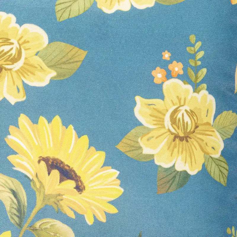 Outdoor Bench Cushion with Ties, Plush Knife-Edge Fill, Weather-Resistant F — Sunflower Medley / 41" / Sunflower Medley / 36"