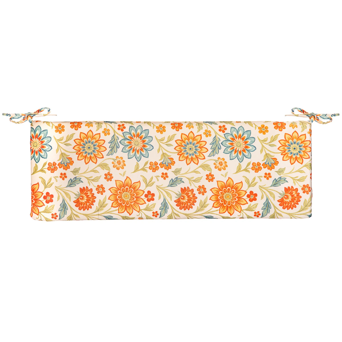 Outdoor Bench Cushion with Ties, Plush Knife-Edge Fill, Weather-Resistant Fabric, Multiple Colors and 36 to 60 Inch Sizes