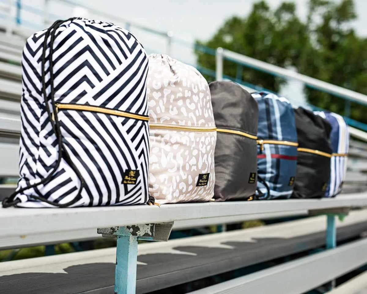 Outdoor Blanket in Black Geo Pattern