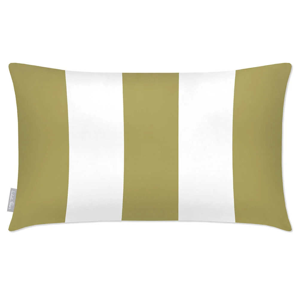 Outdoor Garden Cushion in a Three-Stripe Des — Golden Lime / 50 x 30 cm / Golden Lime / 55 x 35 cm / Golden Lime / 60 x 40 cm