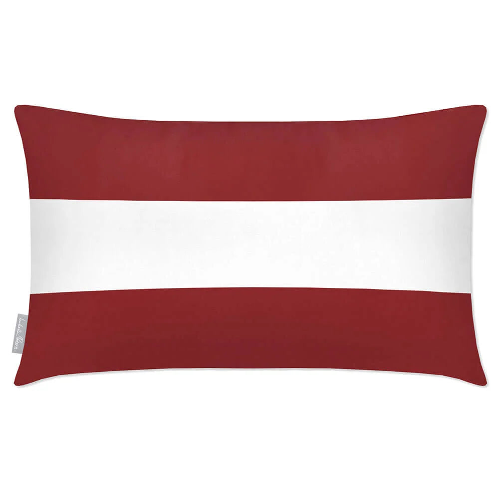 Outdoor Garden Cushion in a Waterproof — Raspberry Red / 50 x 30 cm / Raspberry Red / 55 x 35 cm / Raspberry Red / 60 x 40 cm