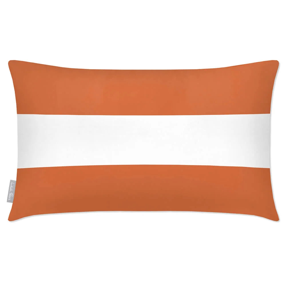 Outdoor Garden Cushion in a Waterproof Re — Burnt Orange / 50 x 30 cm / Burnt Orange / 55 x 35 cm / Burnt Orange / 60 x 40 cm