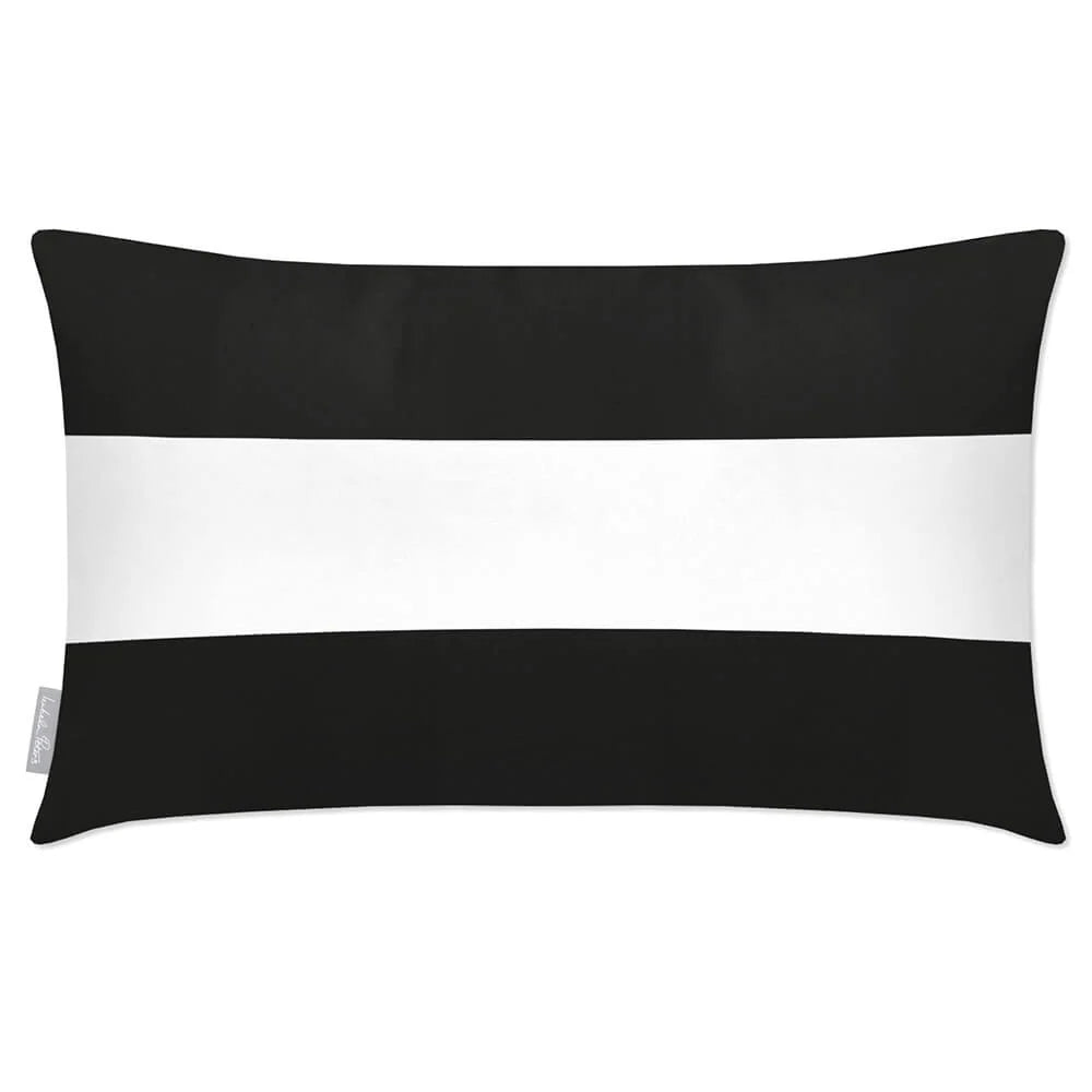 Outdoor Garden Cushion in a Waterproof Rectangular De — Charcoal / 50 x 30 cm / Charcoal / 55 x 35 cm / Charcoal / 60 x 40 cm