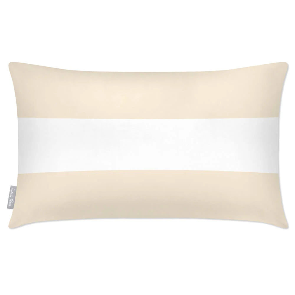 Outdoor Garden Cushion in a Waterproof Recta — Ivory Cream / 50 x 30 cm / Ivory Cream / 55 x 35 cm / Ivory Cream / 60 x 40 cm