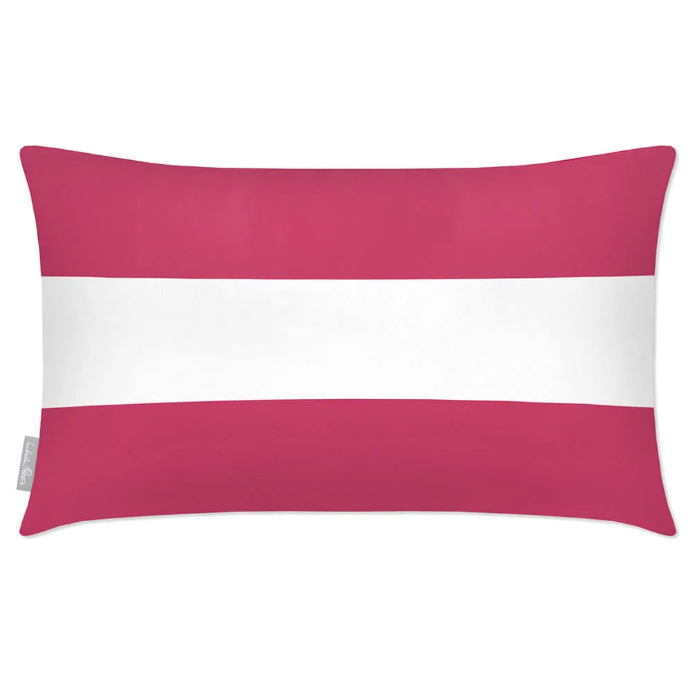 Outdoor Garden Cushion in a Waterproof Rectangular Design with Tw — Pink / 50 x 30 cm / Pink / 55 x 35 cm / Pink / 60 x 40 cm