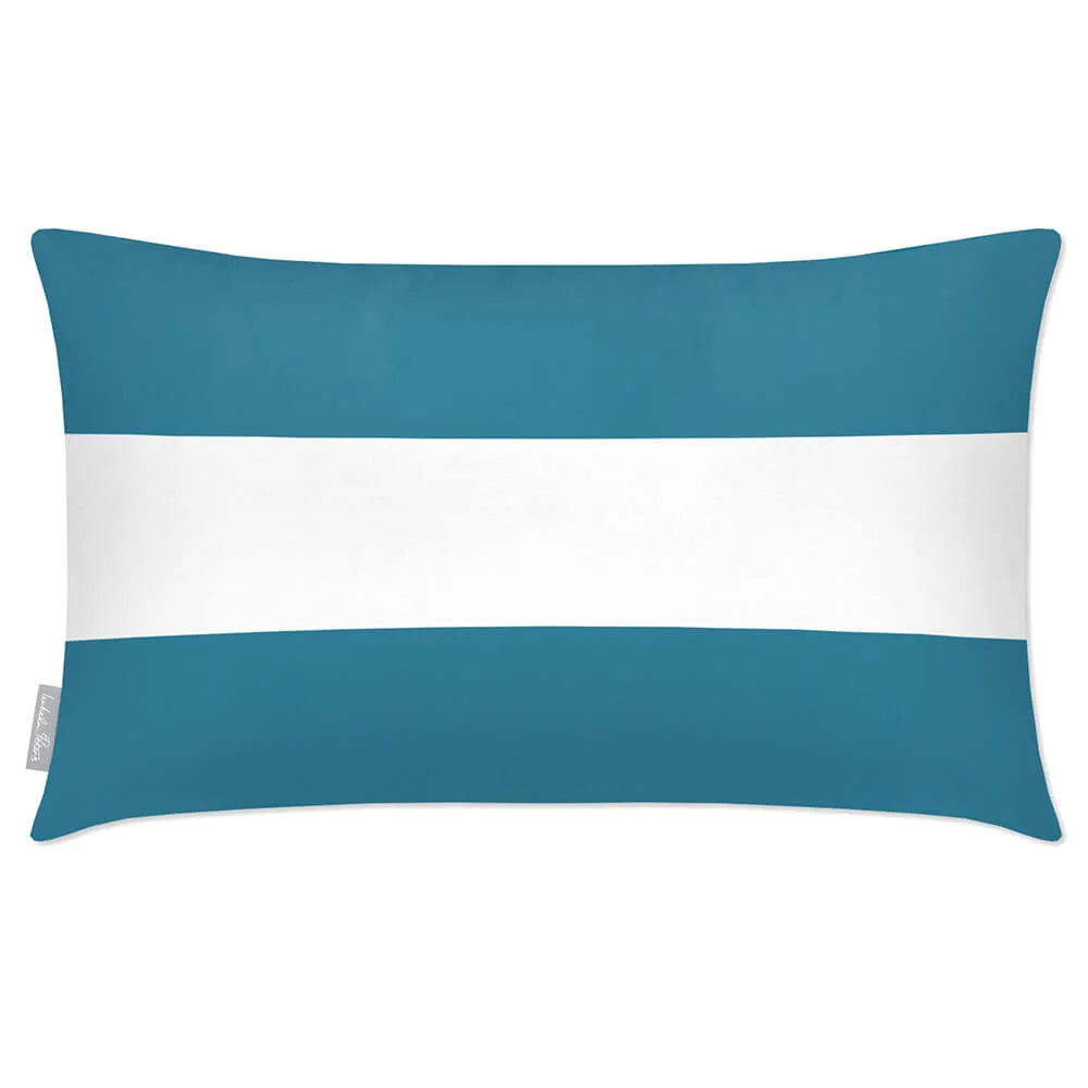 Outdoor Garden Cushion in a Waterproof — Prussian Blue / 50 x 30 cm / Prussian Blue / 55 x 35 cm / Prussian Blue / 60 x 40 cm