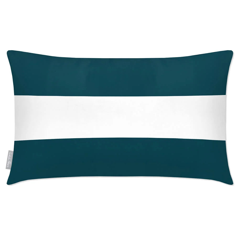 Outdoor Garden Cushion in a Waterproof Rectangular Design with Tw — Teal / 50 x 30 cm / Teal / 55 x 35 cm / Teal / 60 x 40 cm