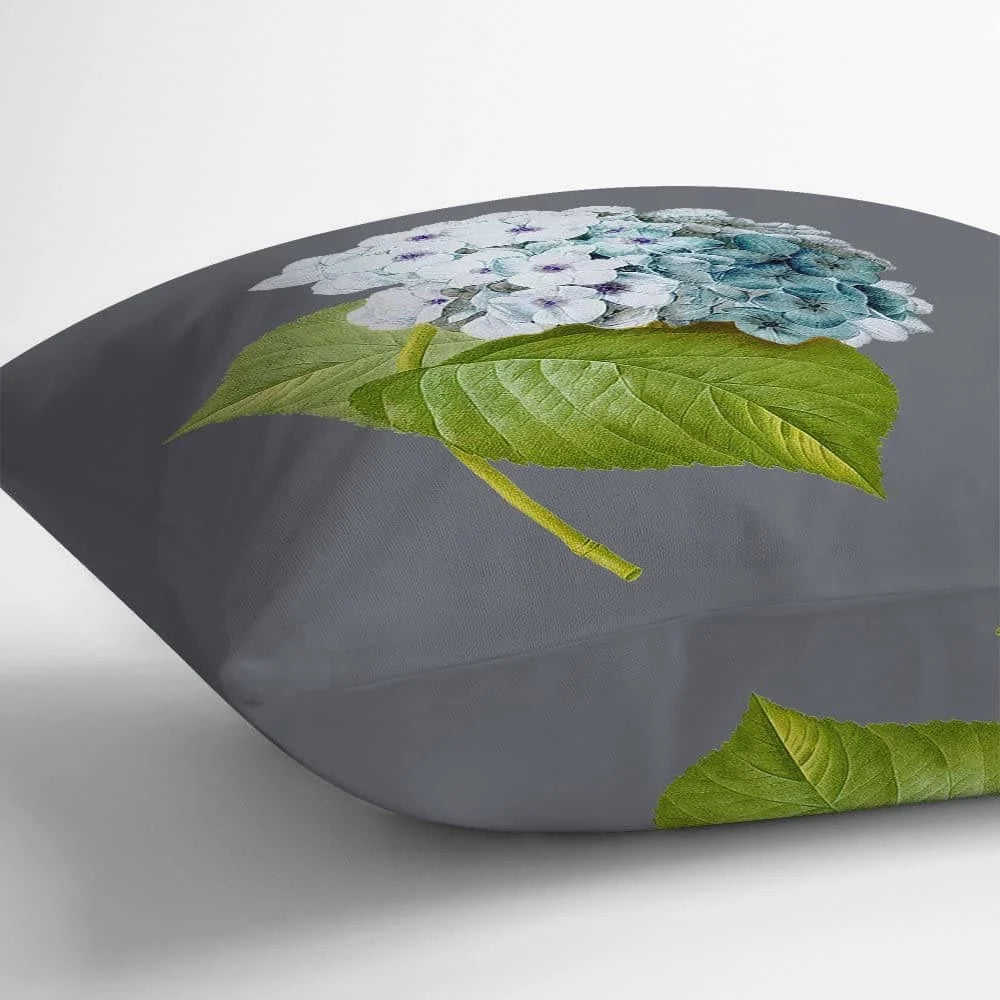 Outdoor Hydrangea Garden Cushion in Soft, Breathable Fabric, Featuring a Dual Sided Floral Design