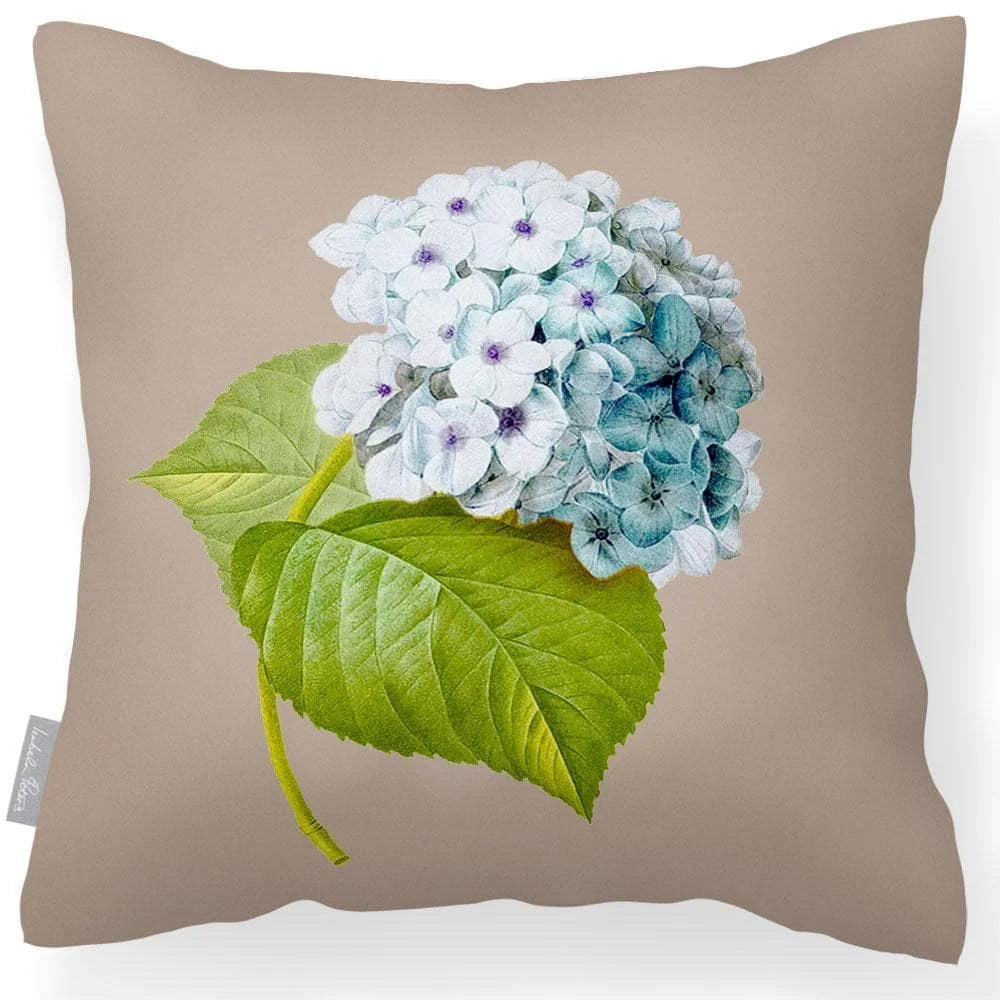 Outdoor Hydrangea Garden Cushion in Soft, Breathable Fabric, Featuring a Dual Sided — Taupe / 43 x 43 cm / Taupe / 50 x 50 cm