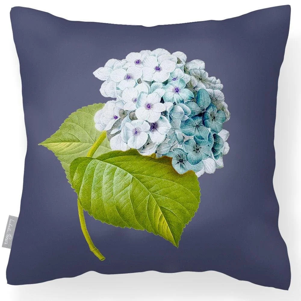 Outdoor Hydrangea Garden Cushion in Soft, Breathable Fabric, Featuring a Dual Sided Floral Design