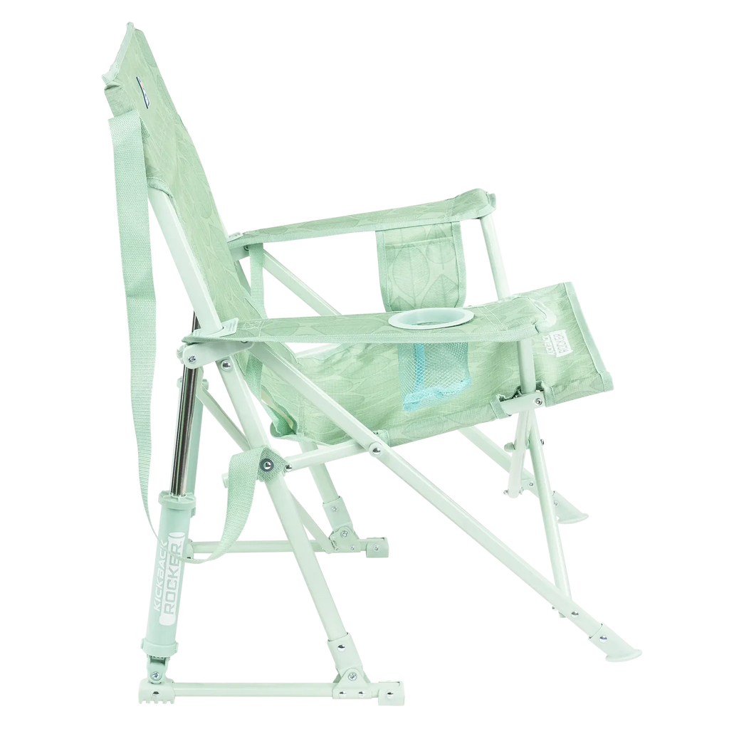 Outdoor Rocking Chair with Spring-Action Rocking, Carry Strap, Phone Pocket and Beverage Holder in Six Colors