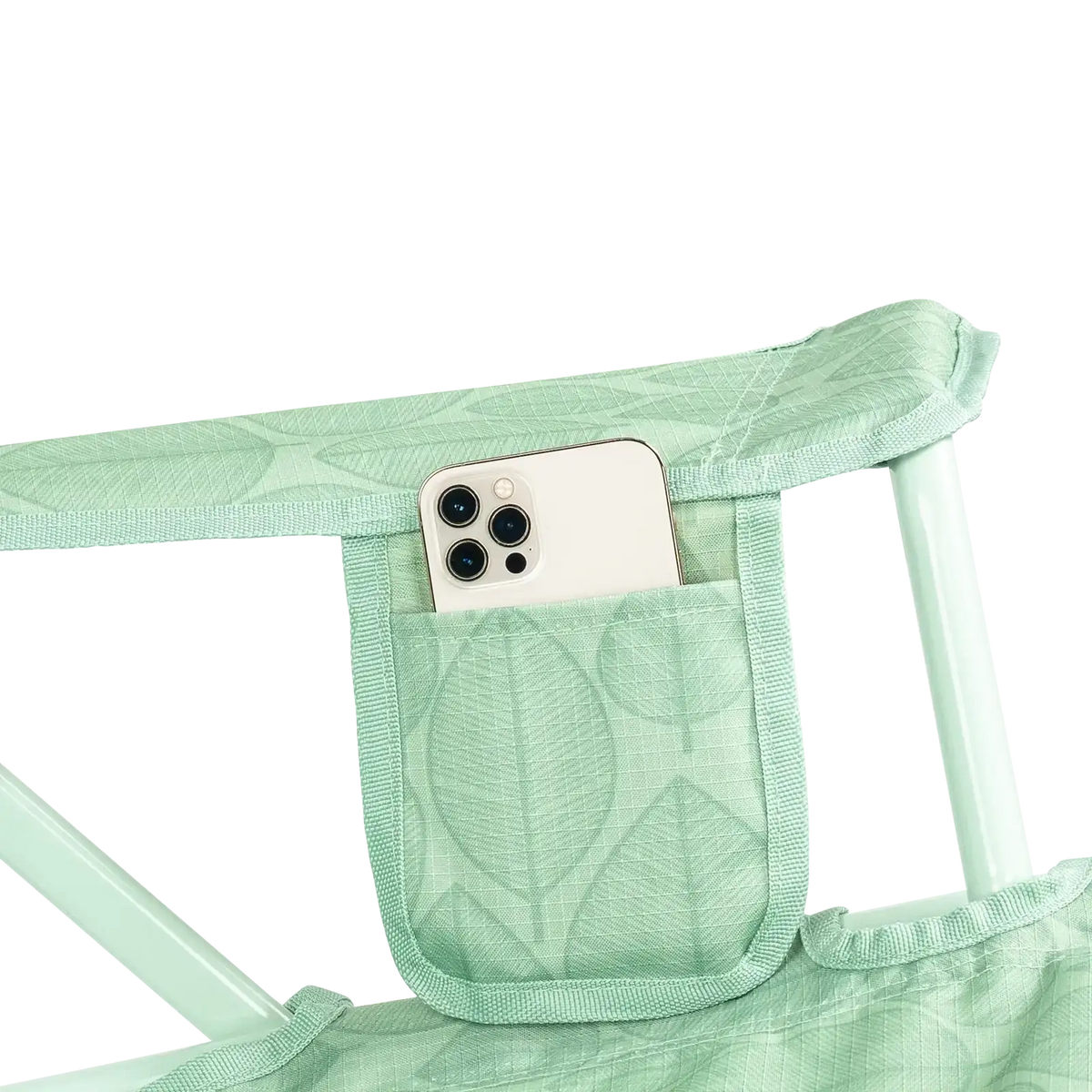 Outdoor Rocking Chair with Spring-Action Rocking, Carry Strap, Phone Pocket and Beverage Holder in Six Colors