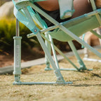 Outdoor Rocking Chair with Spring-Action Rocking, Carry Strap, Phone Pocket and Beverage Holder in Six Colors