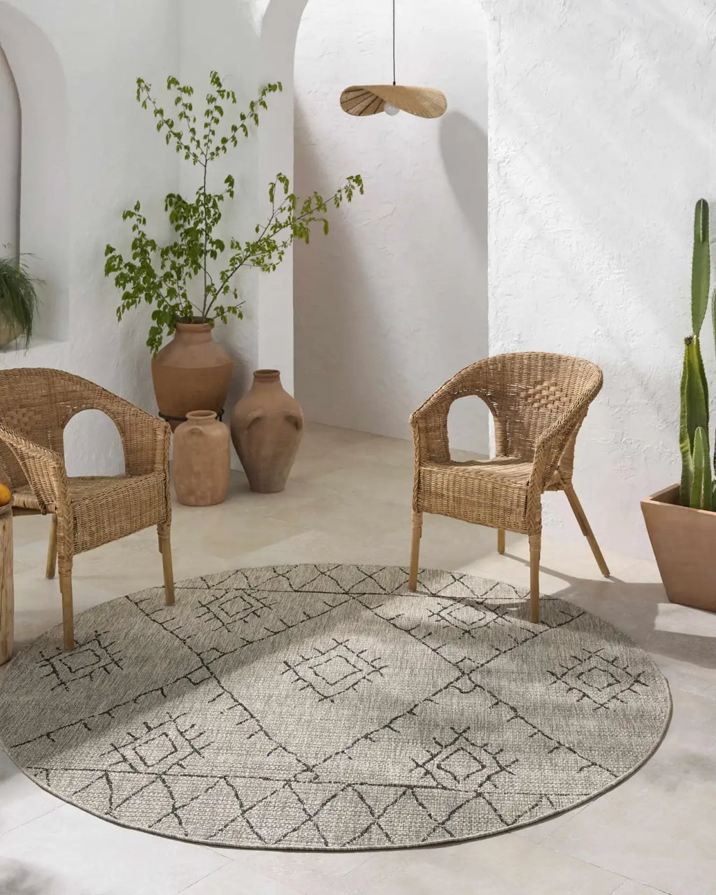Outdoor Rug in Bohemian Global Style, Machine Woven from 100%