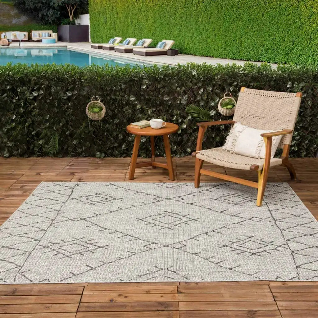 Outdoor Rug in Bohemian Global Style, Machine Woven from 100%