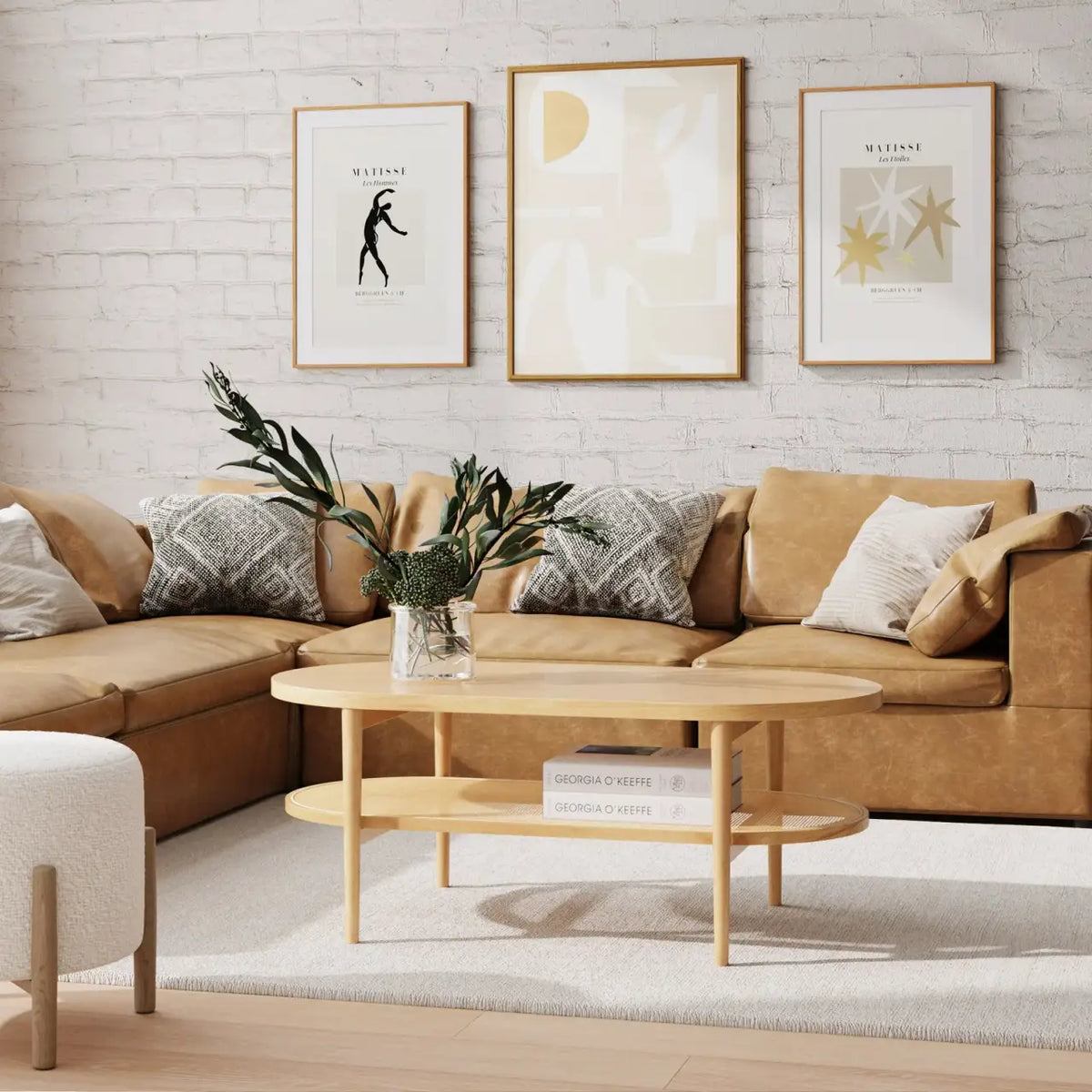 Oval Coffee Table in Warm Pine