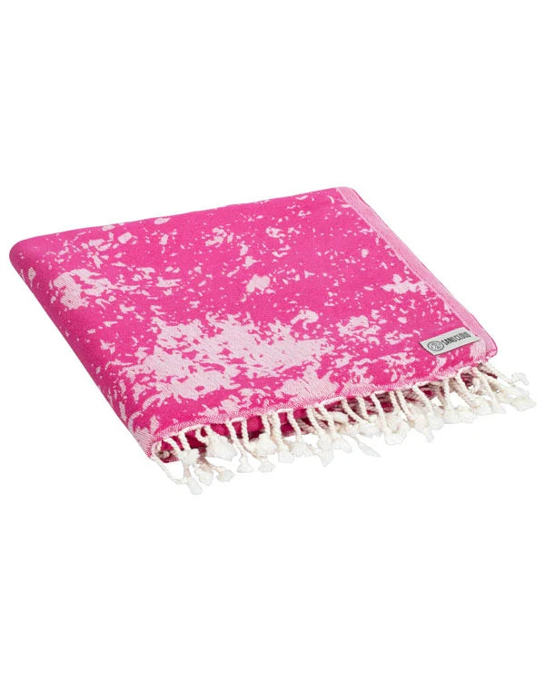 Oversized Fuchsia Turtle Beach Towel in 100% Turkish Organic