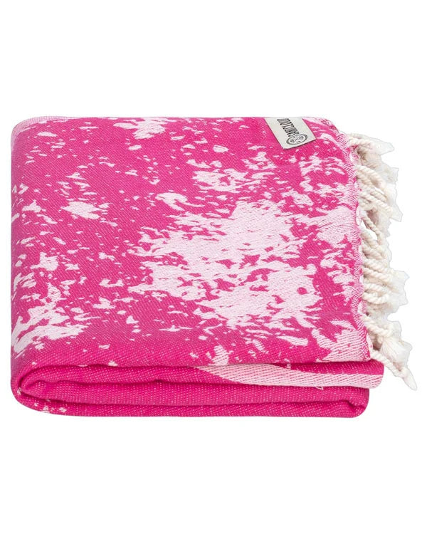 Oversized Fuchsia Turtle Beach Towel in 100% Turkish Organic