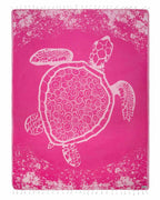 Oversized Fuchsia Turtle Beach Towel in 100% Turkish Organic