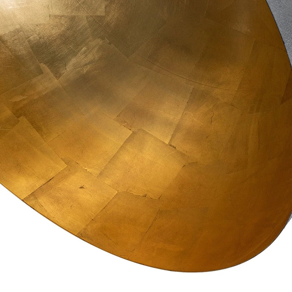 Oversized Metal Dome Pendant Light with Adjustable Cable, Gold-Foiled Interior and Four Size