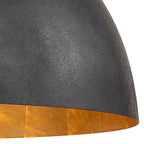 Oversized Metal Dome Pendant Light with Adjustable Cable, Gold-Foiled Interior and Four Size