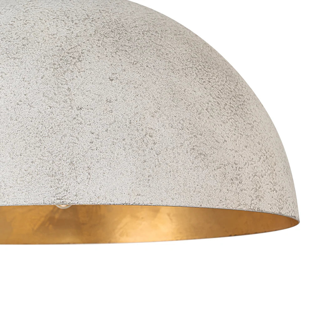 Oversized Metal Dome Pendant Light with Adjustable Cable, Gold-Foiled Interior and Four Size
