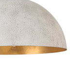 Oversized Metal Dome Pendant Light with Adjustable Cable, Gold-Foiled Interior and Four Size