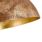 Oversized Metal Dome Pendant Light with Adjustable Cable, Gold-Foiled Interior and Four Size