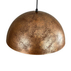Oversized Metal Dome Pendant Light with Adjustable Cable, Gold-Foiled Interior and Four Size