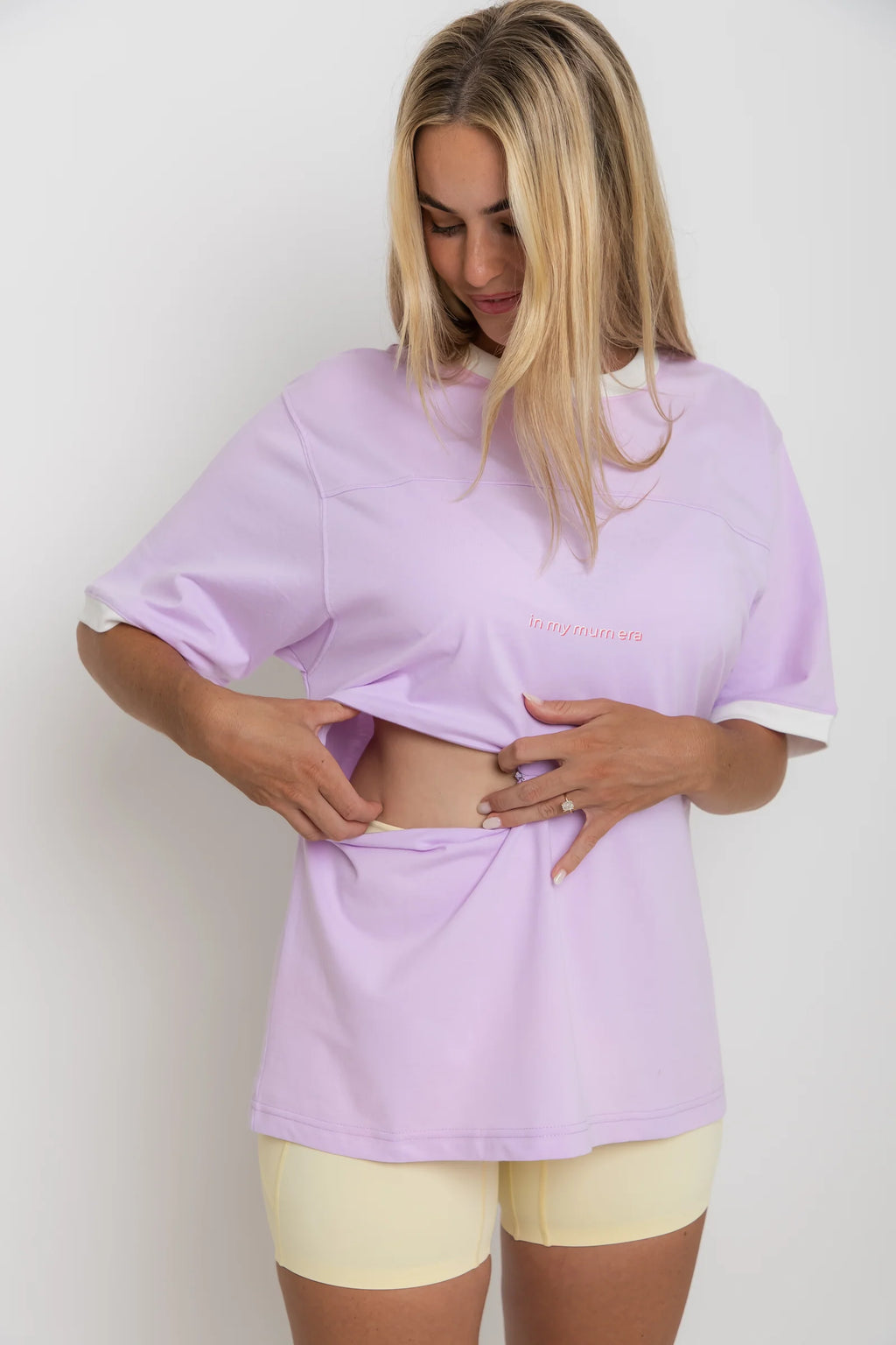 Oversized Nursing T-Shirt for Breastfeeding, 100% Cotton Mum Life Tee in Sizes S–4XL · Breastfeeding-friendly design