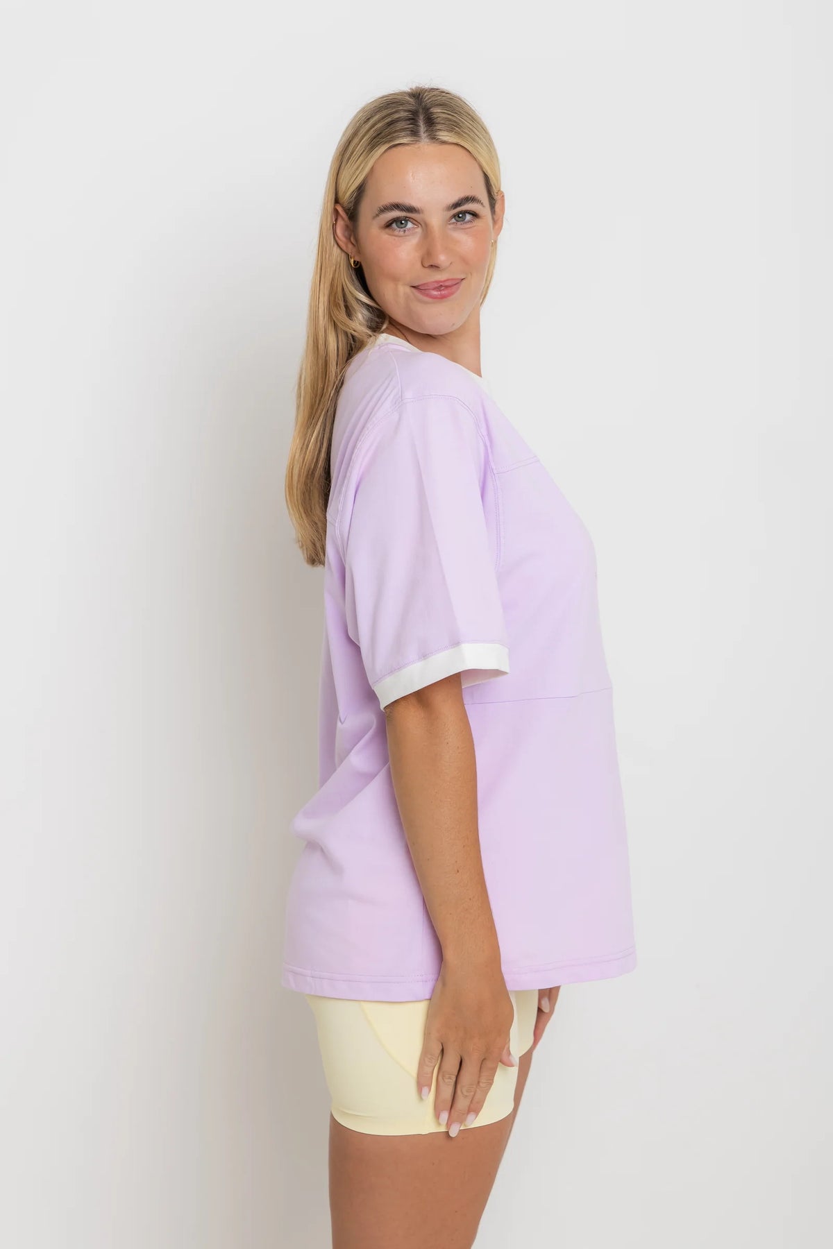 Oversized Nursing T-Shirt for Breastfeeding, 100% Cotton Mum Life Tee in Sizes S–4XL · Breastfeeding-friendly design