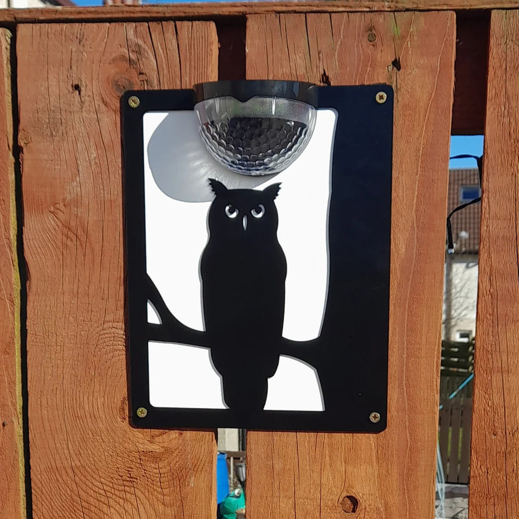 Owl Solar Light Wall Plaque