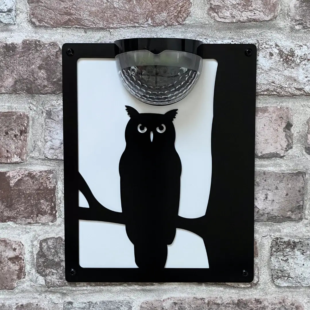Owl Solar Light Wall Plaque