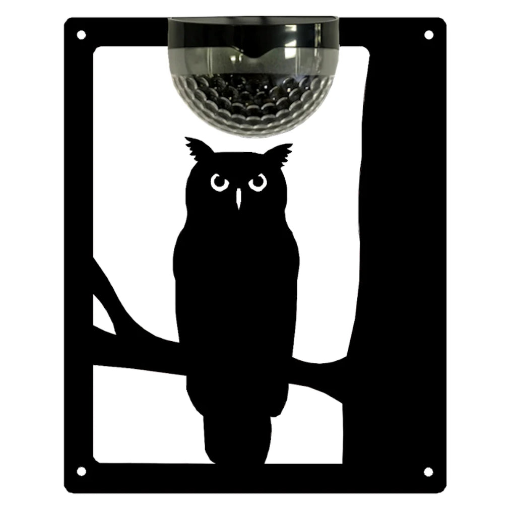 Owl Solar Light Wall Plaque