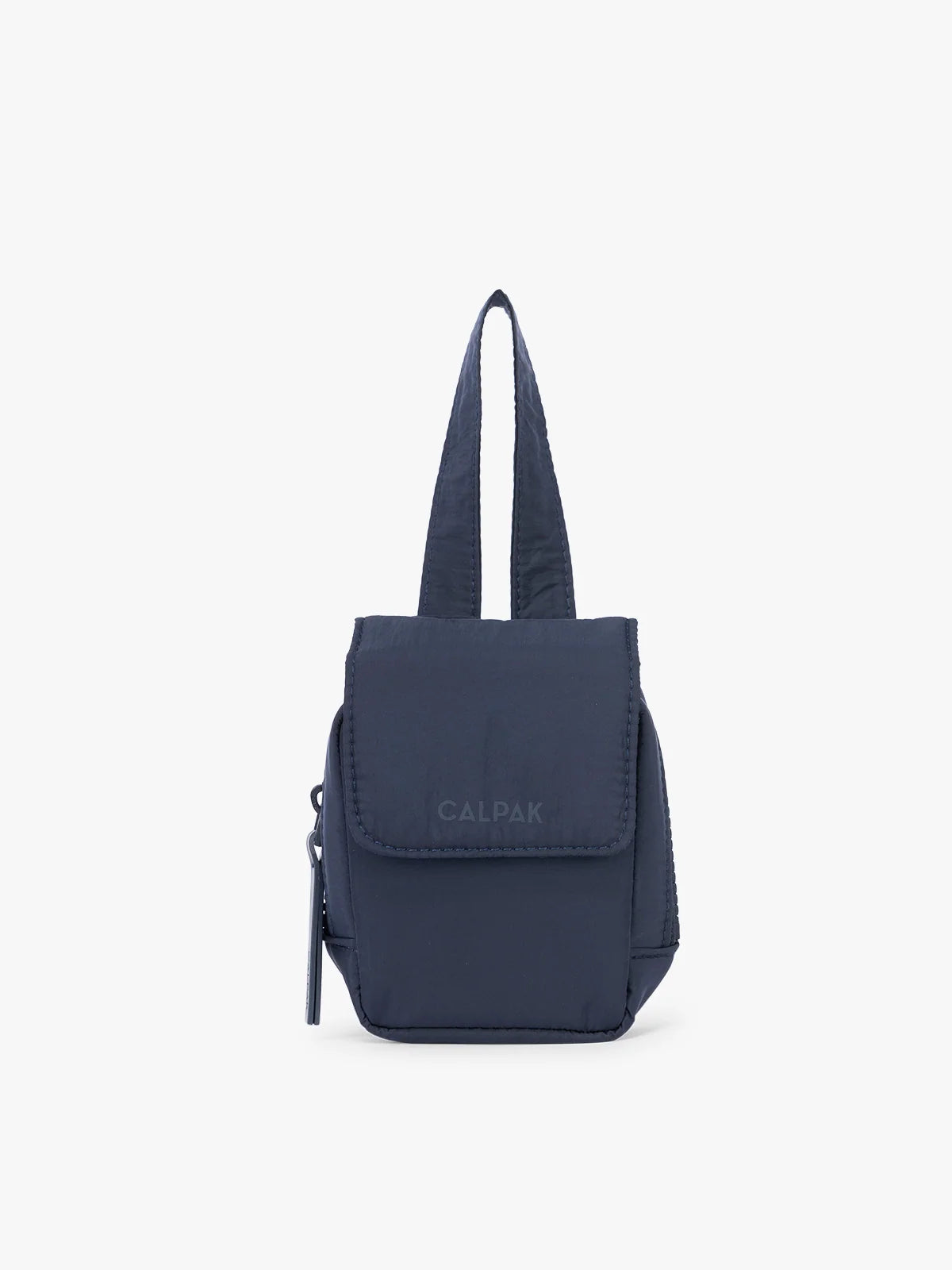 Pacifier Pouch with Recycled Water-Resistant Exterior and Wipeable Interior for Stroller, Diaper Bag, and Travel — NAVY