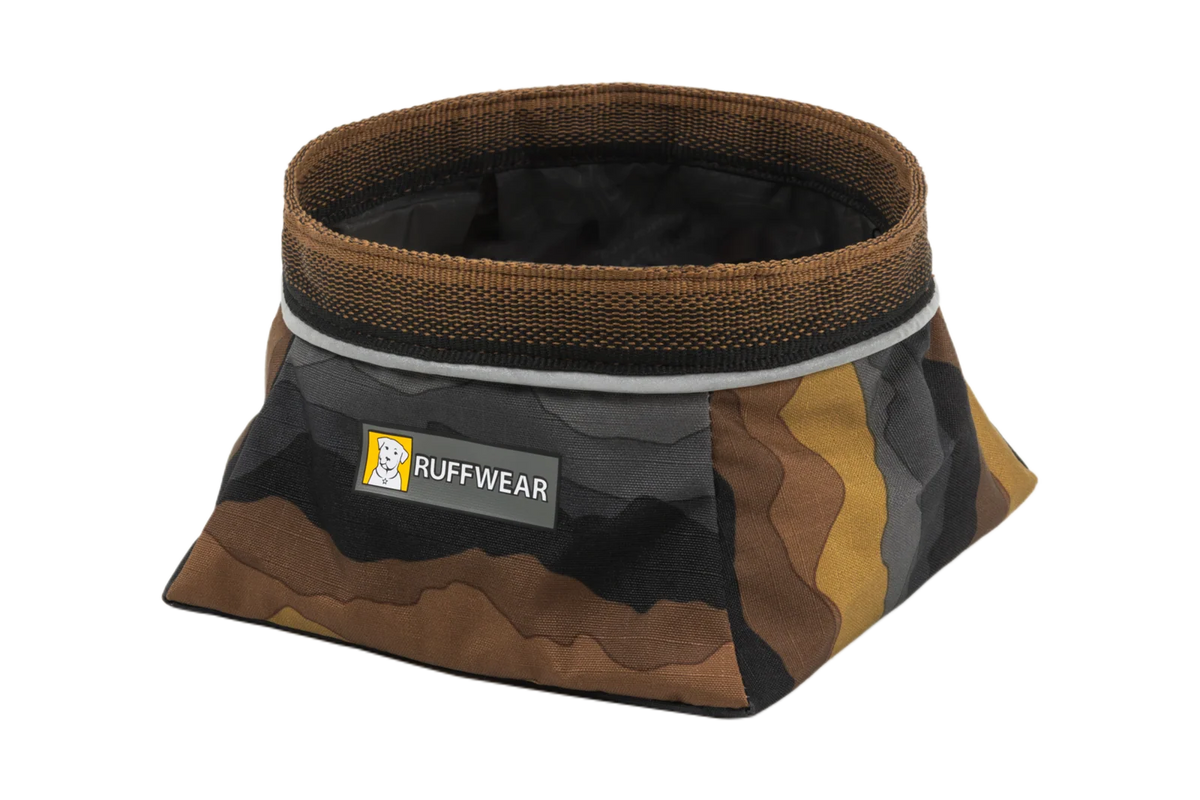 Packable Travel Dog Bowl, Medium-Moonlight Mountains (964)