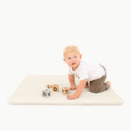 Padded Baby Play Mat, Ivory-Square