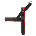 Padded Reflective Dog Harness with No-Choke Chest Strap, Adjustable Velcro Girth Band and Control Handle