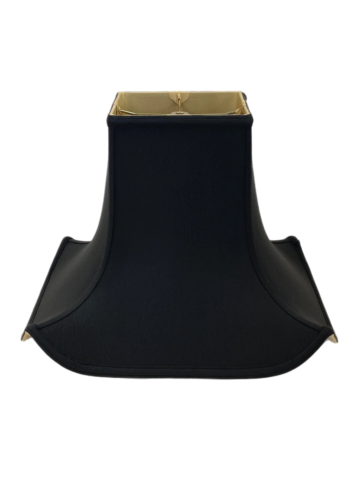 Pagoda Lampshade for — 3.5 x 5" top x 7.5 x 10" bottom x 8" slant / Black – Anna Rayon / 4 x 5.5" top x 9.5 x 12" bottom x 10