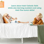 Paint by Sticker Kids Prayer Book with 10 Catholic Art Scenes, Perforated Pages, and Reflective Questions