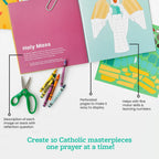 Paint by Sticker Kids Prayer Book with 10 Catholic Art Scenes, Perforated Pages, and Reflective Questions