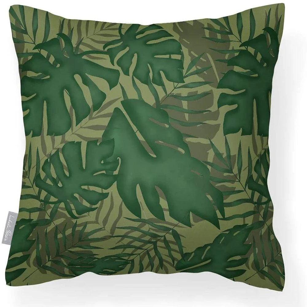 Palm Leaf Outdoor Cushion with Water-Resistant, Dual-Sided Fabric for Contemporary Ga — Sage / 43 x 43 cm / Sage / 50 x 50 cm