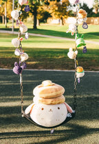 Pancake Bunny Plush Stuffed Animal, Approximately 17 Inches Tall in Polyester and PP Cotton Materials