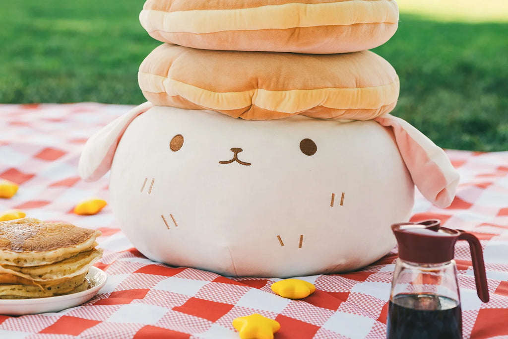 Pancake Bunny Plush Stuffed Animal, Approximately 17 Inches Tall in Polyester and PP Cotton Materials