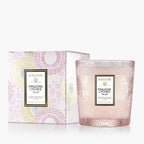 Panjore Lychee Scented Candle in a 9 oz Embossed Glass Jar